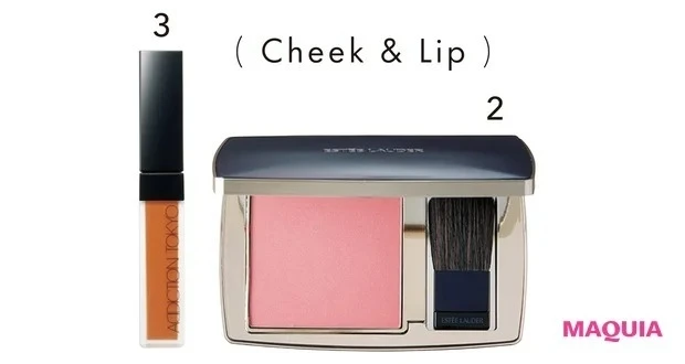 【おすすめオレンジリップ①】アディクション ザ マット リップ リキッド 019S_ピュア カラー エンヴィ ブラッシュ S 310￥6490（セット価格）／エスティ ローダー_ザ マット リップ リキッド Warm Apricot ￥3520／アディクション ビューティ