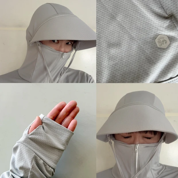 【ワークマン買えない人必見】楽天1位-5℃冷感UVパーカー!フードつば&親指ホール付き男女兼用が2千円台_10