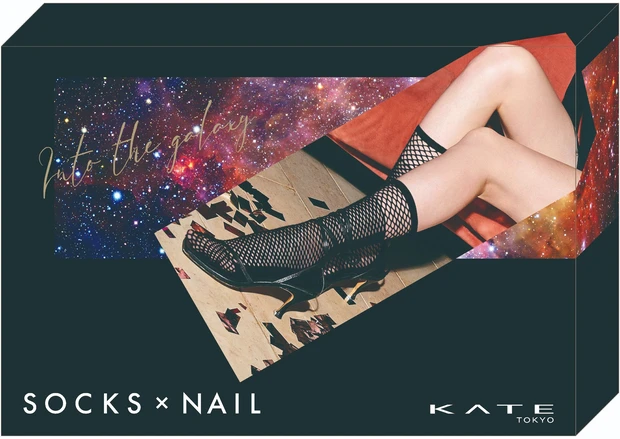 KATEからソックス×ネイルの限定コレクション。脚を細長に見せ、つま先に自由な遊び心を。_3_2