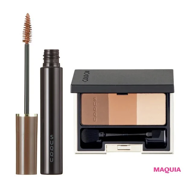 最新! 広瀬アリスさんのメイクを徹底解剖_アイブロウ_右 3D コントロール アイブロウ 02 ¥7150 左 ボリューム アイブロウ マスカラ 02 ¥3300/SUQQU