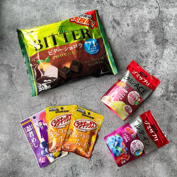 高カカオチョコ　シゲキックス　忍者めし　グミサプリ　