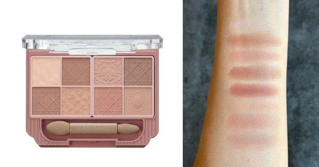 キャンメイク プティパレットアイズ（マット）　M01　腕のスウォッチ　イエベ秋