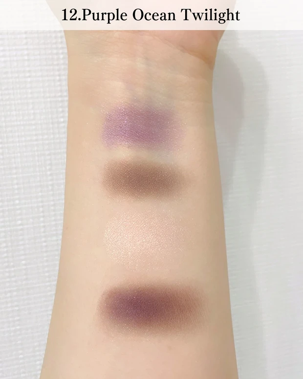 オンブルクルールクアドリ 12 Purple Ocean Twilightのスウォッチ ブルベ冬向けパープル スウォッチ画像