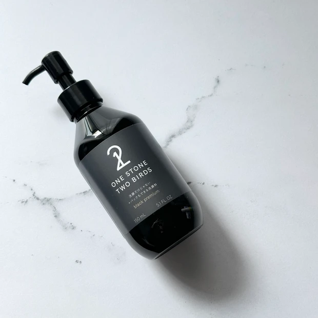 ONE STONE TWO BIRDS 洗顔だけじゃない＋パックもできる洗顔料 ブラックプレミアム