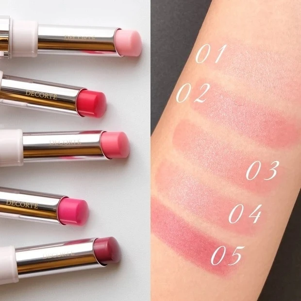 【カラーリップバーム(色付きリップ)】コスメデコルテ ルージュ デコルテ ティンティドプランパー_スウォッチ