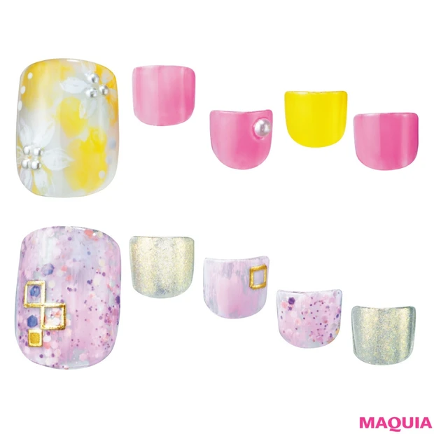 クリアカラーで軽やかに！ 春爛漫シロップネイルカタログ