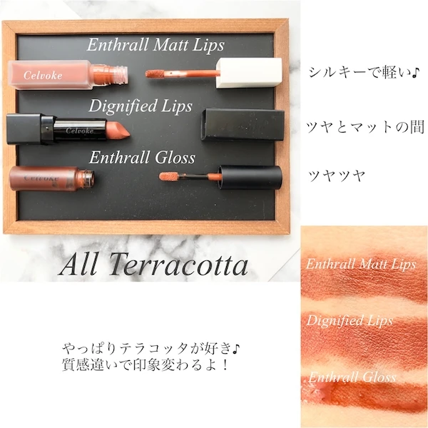 【秋コスメ2021!セルヴォークのリップはマスト買い】 軽い!マスクにつきにくい!1本持っていきたいテラコッタカラーを紹介!限定パッケージにも注目!_3