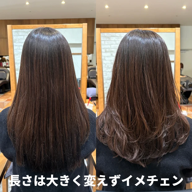 面長 ロング ヘアカタログ