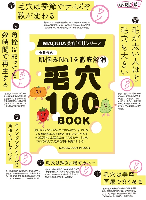 【MAQUIA美容100シリーズ】全世代の肌悩みNo.1を徹底解消！ 毛穴100BOOK