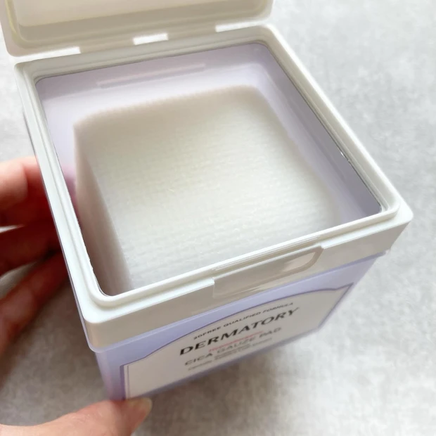 季節の変わり目の肌ゆらぎにはDERMATORYのハイポアラジェニックシカガーゼパッド！拭き取りにもパックにも使える低刺激なトナーパッドです◎_4