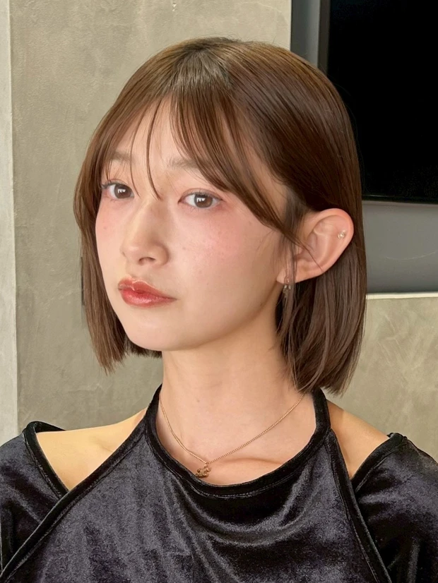 髪型 レイヤーボブ ボブヘア 前髪あり タッセルボブ カットのポイント