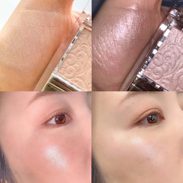 セザンヌ パールグロウハイライト 04 シェルピンク ブルベ 頬 透明感 メイク