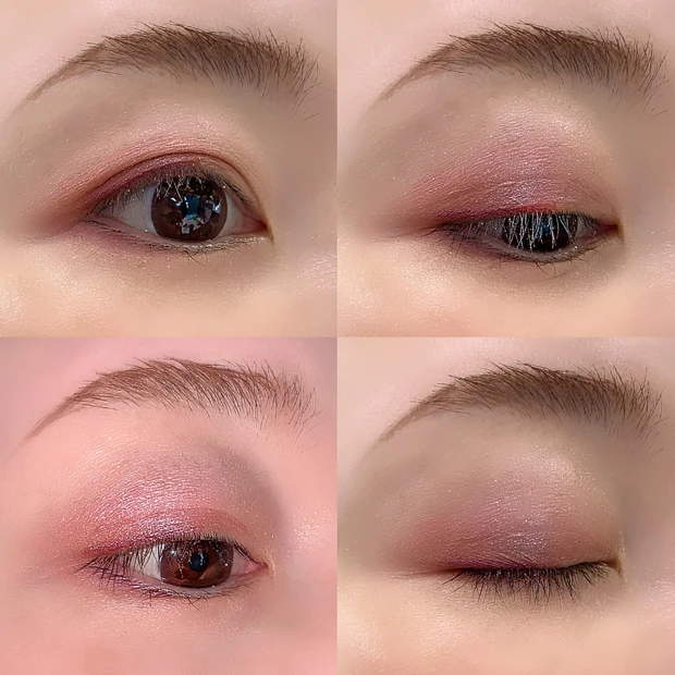 カウンターメイクで他のLUNASOLアイテムも使用した目元