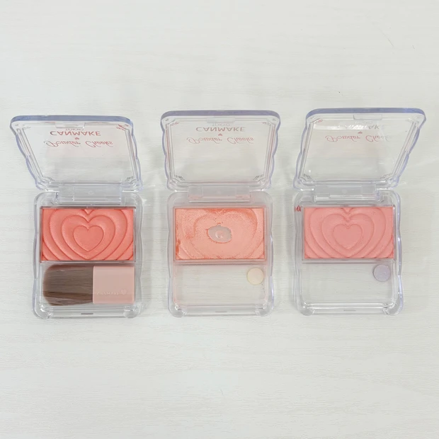 【キャンメイク】人気チークの新色『P06 ジューシーコーラル』を他の色と比較してレビュー_2_1