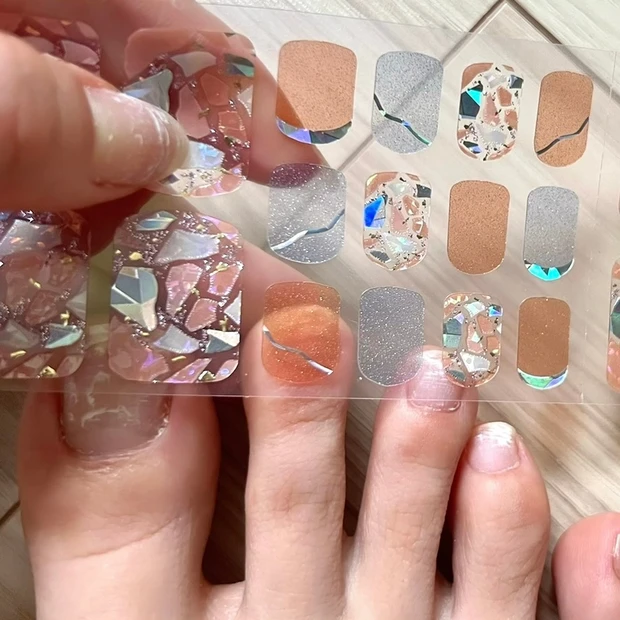 フットネイル ネイル セルフネイル ネイルシール ジェルシール 生ジェルシール リアルジェルネイルシールBEAUTYAVENUE ビューティーアベニュー AngeRose 夏ネイル 貼り方