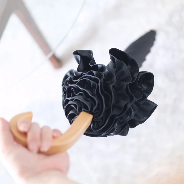 サンバリア100 折りたたみ日傘 ２段折 フリル