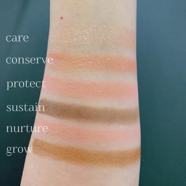 ベアミネラル エコ ビューティフル コレクション 2024 アイ & チーク パレット ナチュラリービューティフル_スウォッチ