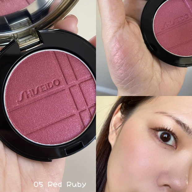 資生堂 カラー+グロウエンハンサー スウォッチ 05レッドルビー