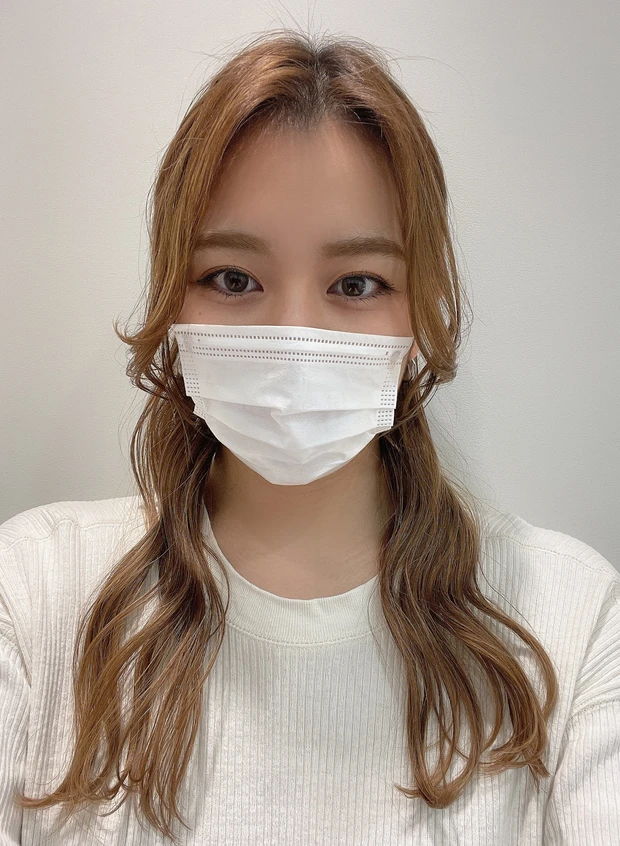 マスク着用ヘアアレンジ写真