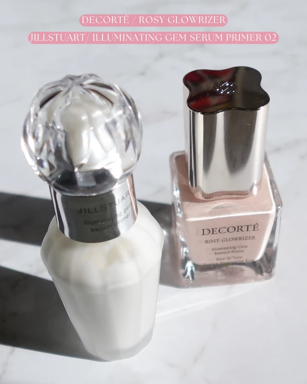 商品写真：ブルべ冬 おすすめコスメ クリアウィンター ジルスチュアート イルミネイティング セラムプライマー  コスメデコルテ ロージー グロウライザー ツヤ下地 　小田切ヒロおすすめ