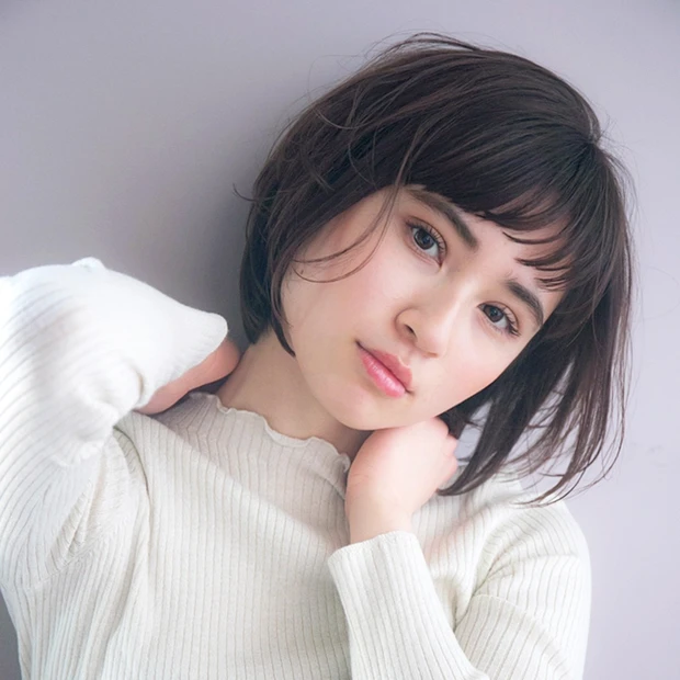7トーンの髪色 ライラックグレージュ