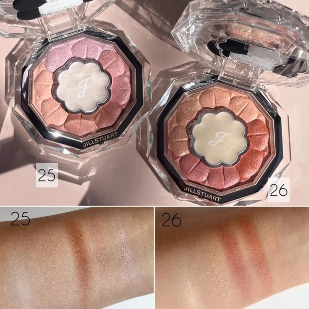 2024年夏新色アイシャドウ_ジルスチュアート ブルームクチュール アイズ 25/26_スウォッチ