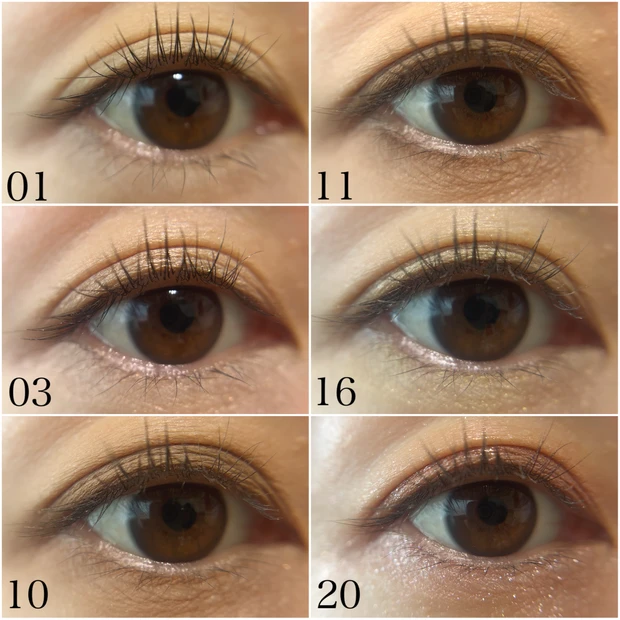 ニュートラルにおすすめのヒンス シングルアイシャドウ スウォッチ