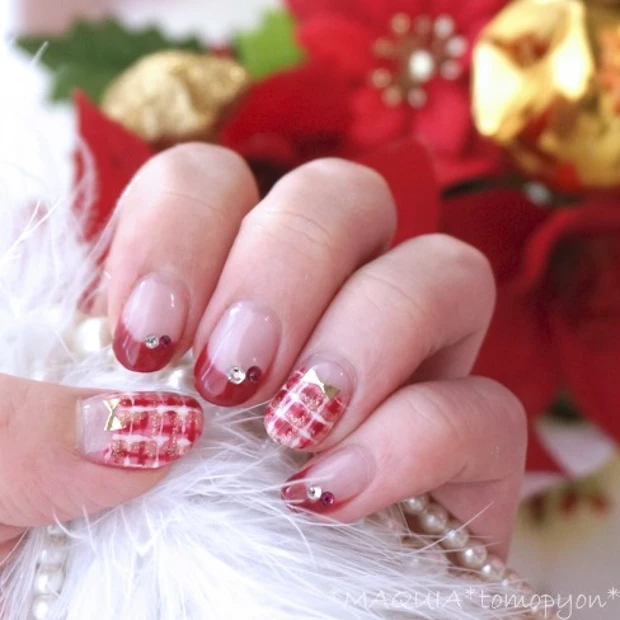 セルフでクリスマス・ツイードネイルに挑戦❤ツイードネイルのやり方、それっぽく見せるコツもご紹介♪