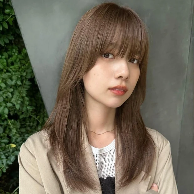 ロング ヘア 髪型 ヘアスタイル 大人 前髪あり 30代 40代