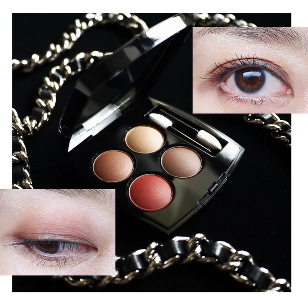 【9/9(金)限定発売】目元にツイードを纏う♡シャネル レ キャトル ツイード「03 ツイード フォーヴ」をスウォッチ！【魅惑のポーチ付き】_9_2