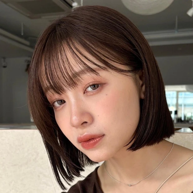 ボブ ヘア 髪型 ヘアスタイル 大人 前髪あり 30代 40代