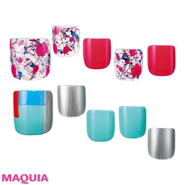 カラフルでキャッチー！ サンダルから覗かせたいユニコーンカラーのフットネ…