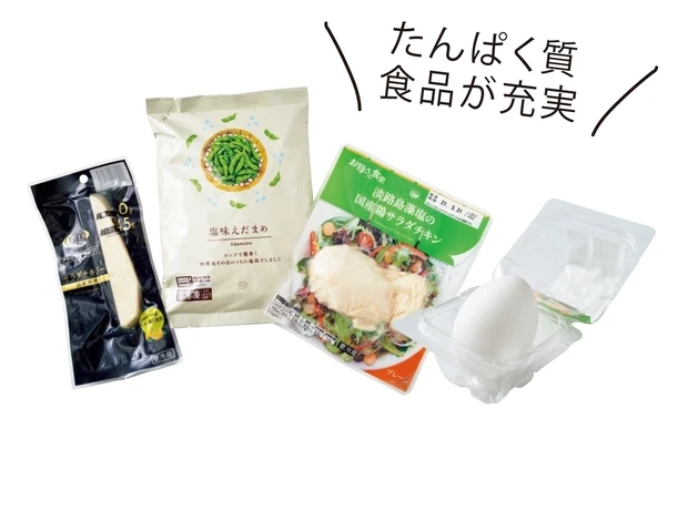 たんぱく質食品が充実