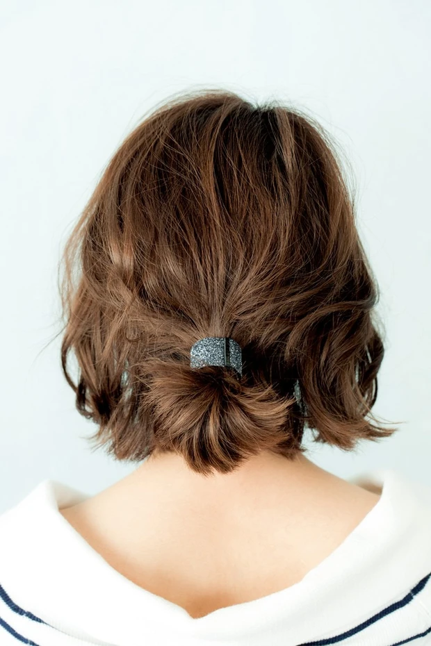 ボブ ヘアアレンジ ポニーテール_4