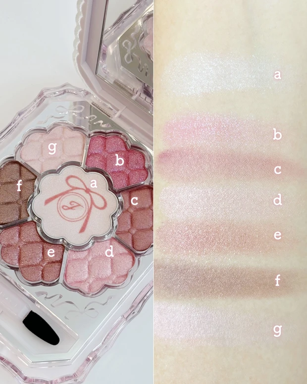 ジルスチュアート　ブルームクチュールアイズ　リボンファッションショーのスウォッチ