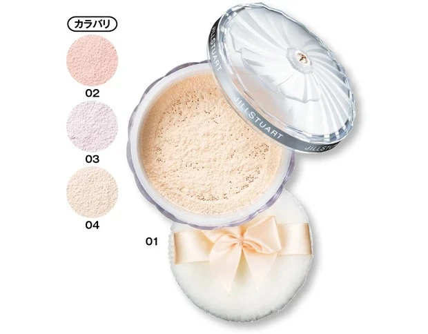 2026年春夏新作 乾燥肌におすすめの保湿系フェイスパウダー ジルスチュアート　グロウシフォン ラスティング ルースパウダー