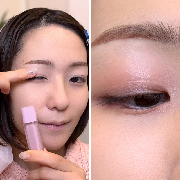 Javin De Seoul ジャビンドゥソウル ウィンクアイシェイドプライマー 14 ライトライラック 仕上がり