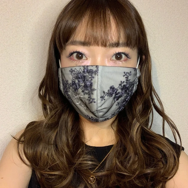 mysty woman フローラル刺繍マスク