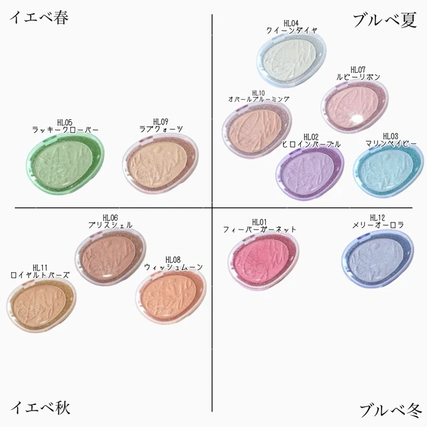 fwee フィー　グリッツストーンハイライター Qoo10  メガ割 全色レビュー