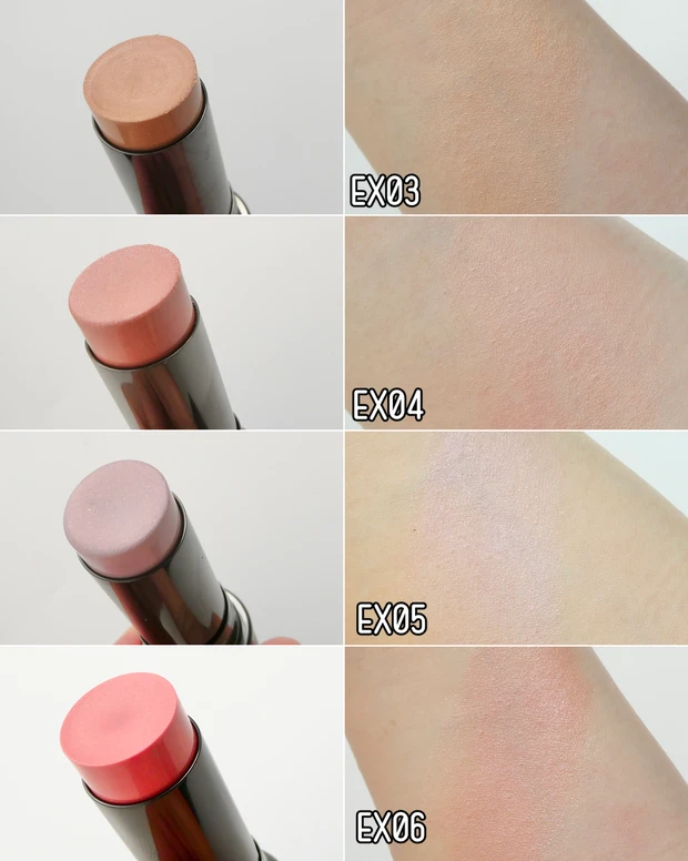 推しコス　マキアエディター　オサジ ニュアンス ビーム スティック　スウォッチ　EX03　EX04　EX05　EX06