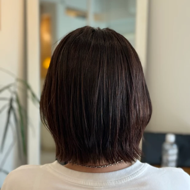 【アラフォーヘア】久しぶりの前髪が新鮮なまるみボブ_2