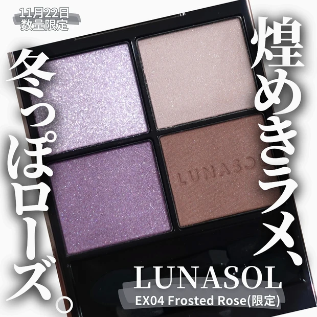 LUNASOL アイカラーレーションN EX04 Frosted Rose (限定) ホリデー