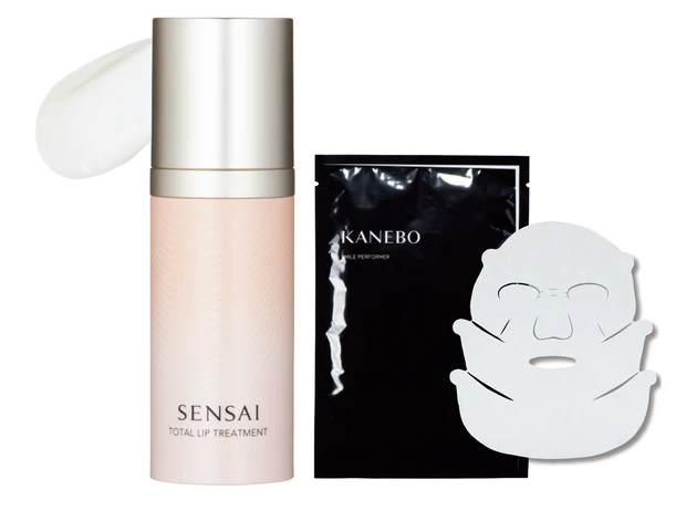 （右）カネボウ スマイル パフォーマー 4枚入 ￥6050／カネボウインターナショナルDiv.（左）センサイ トータルリップトリートメント 15ml ￥11000／カネボウ化粧品