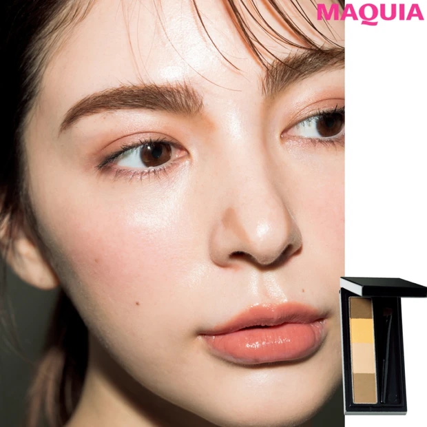 鼻筋をスッとさせたいときは「アイブロウパウダー」で始点終点メイク