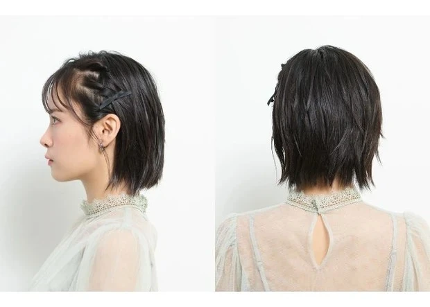 ボブ ヘアアレンジ パーティや女子会で映える!シンメトリーなサイドねじりアレンジ