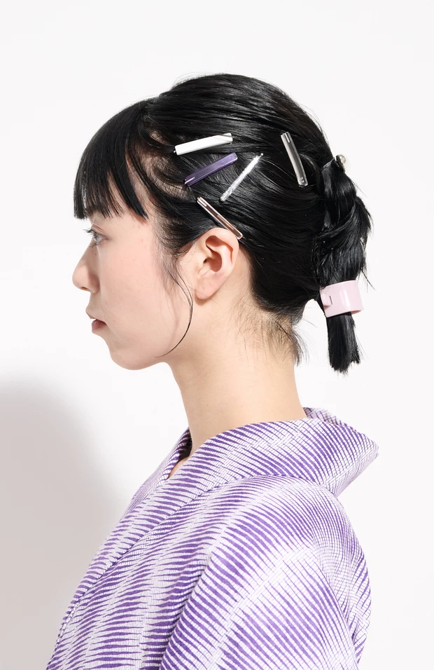 浴衣ヘアアレンジ ボブ 編み込み 左サイド