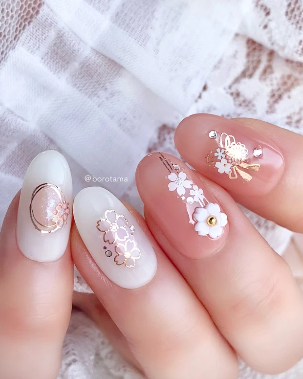 プチプラで作る!春に似合う和桜ネイル洗_6