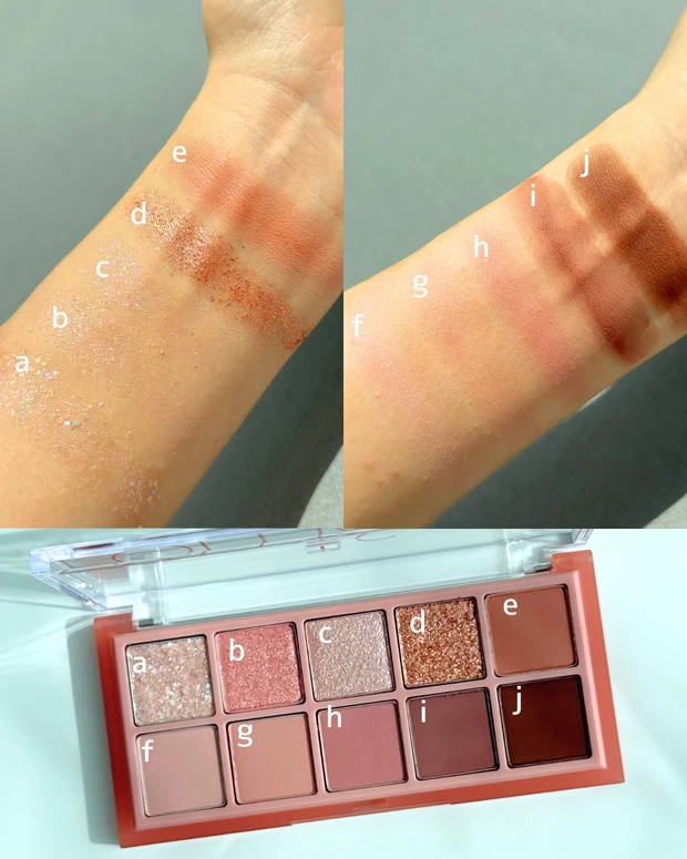 イエベ秋　ロムアンド　rom&nd　ベターザンパレット　03 ローズバッドガーデンのスウォッチ