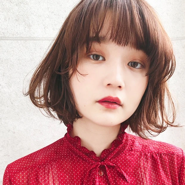 ちょっぴりカットでイメチェンできる、愛されカラーのマッシュボブ