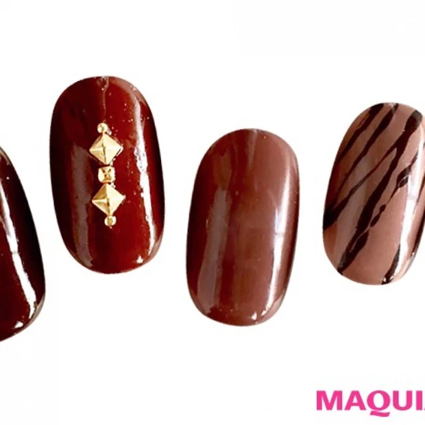 眺めるだけできゅん♡ 宝石箱みたいなショコラカラーネイル